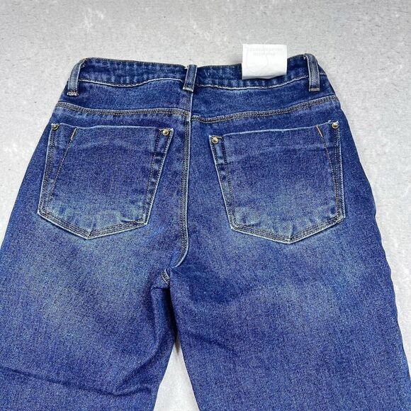 A Loves A Jeans Womens Size 25 Blue High Rise Extreme Flared Denim Jeans Pockets - Picture 11 of 15